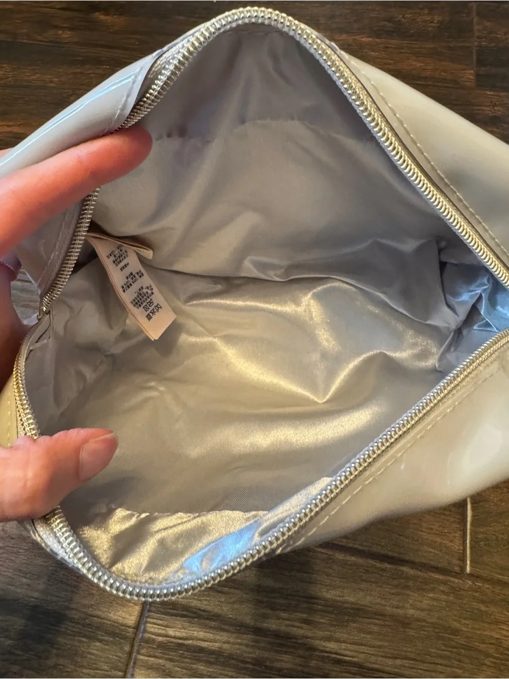 Ted Baker London Halsey Gray Bow Cosmetic Makeup Bag New Carryall Travel